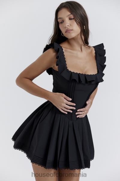îmbrăcăminte House of CB rochie plisată jemima neagră X4F68216