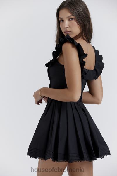 îmbrăcăminte House of CB rochie plisată jemima neagră X4F68216