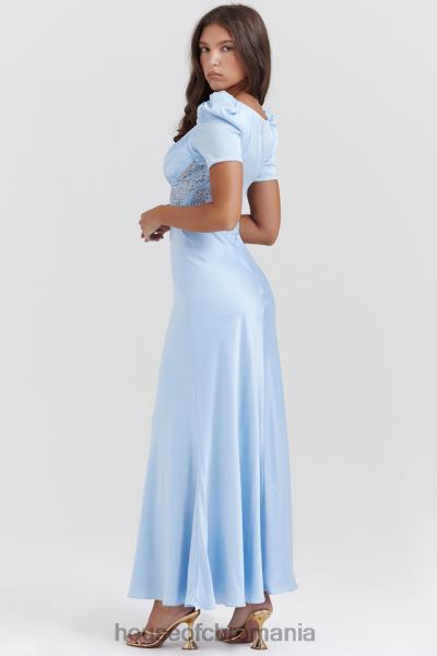 îmbrăcăminte House of CB rochie rafaela albastru moale din matase pura si dantela X4F68146