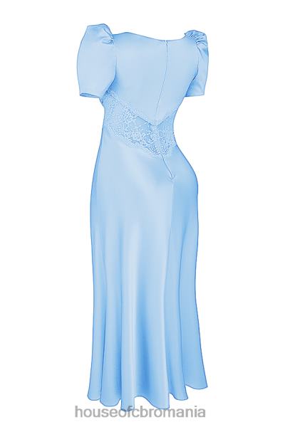îmbrăcăminte House of CB rochie rafaela albastru moale din matase pura si dantela X4F68146