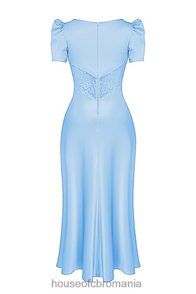 îmbrăcăminte House of CB rochie rafaela albastru moale din matase pura si dantela X4F68146