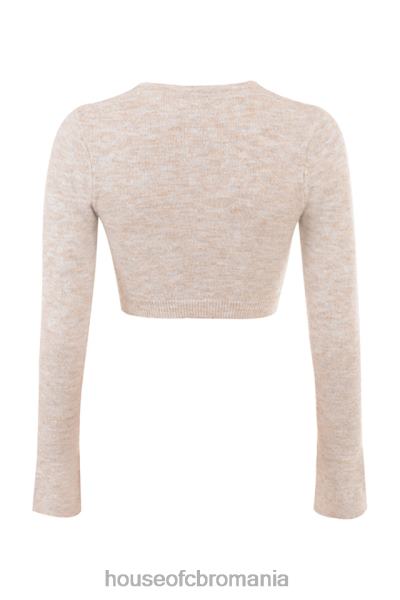 îmbrăcăminte House of CB Lulie fulgi de ovăz cardigan trunchiat pufos X4F68733