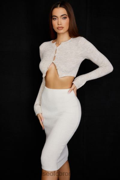 îmbrăcăminte House of CB Lulie fulgi de ovăz cardigan trunchiat pufos X4F68733