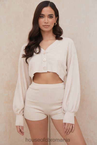 îmbrăcăminte House of CB Meryl crem decupat cardigan boxy X4F68783