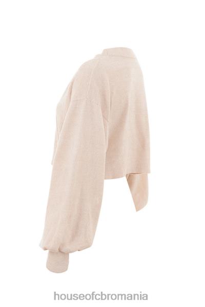 îmbrăcăminte House of CB Meryl crem decupat cardigan boxy X4F68783