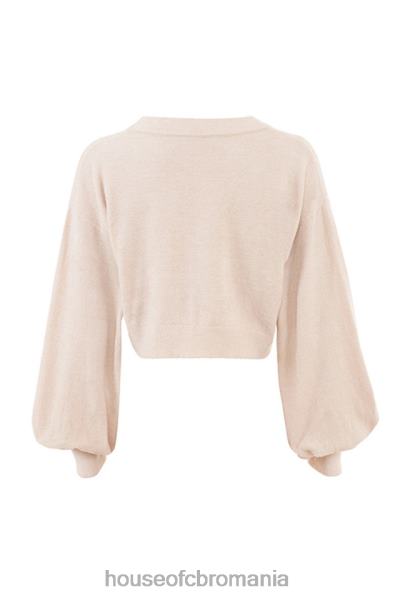 îmbrăcăminte House of CB Meryl crem decupat cardigan boxy X4F68783
