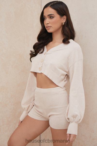 îmbrăcăminte House of CB Meryl crem decupat cardigan boxy X4F68783