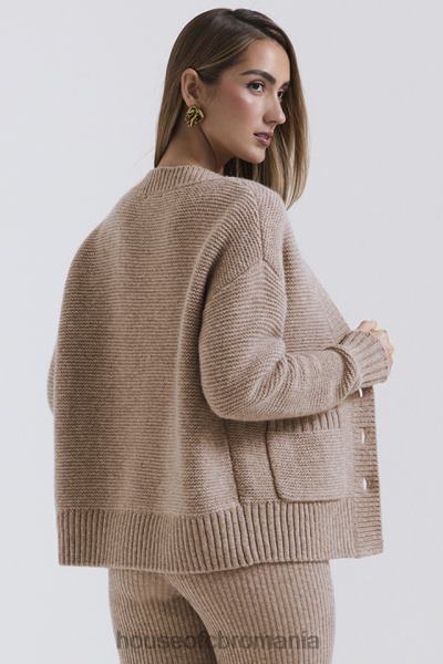 îmbrăcăminte House of CB alara orz cardigan gros din lână naturală X4F68648