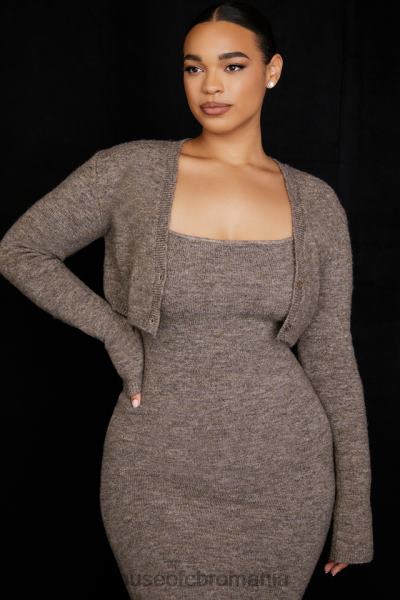 îmbrăcăminte House of CB cardigan decupat andie maro marn tricot X4F68732