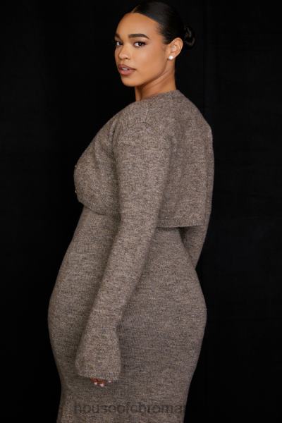 îmbrăcăminte House of CB cardigan decupat andie maro marn tricot X4F68732