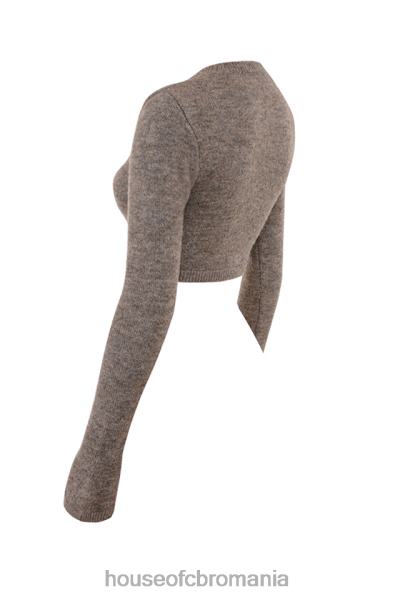 îmbrăcăminte House of CB cardigan decupat andie maro marn tricot X4F68732