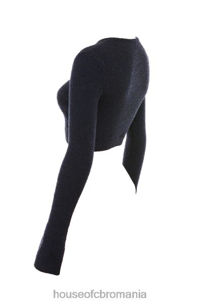 îmbrăcăminte House of CB cardigan decupat din tricot pufos lulie bleumarin X4F68734