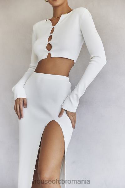 îmbrăcăminte House of CB cardigan decupat eloise ivory X4F68712
