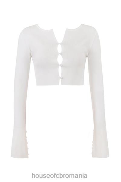 îmbrăcăminte House of CB cardigan decupat eloise ivory X4F68712