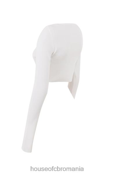 îmbrăcăminte House of CB cardigan decupat eloise ivory X4F68712