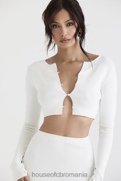 îmbrăcăminte House of CB cardigan decupat eloise ivory X4F68712
