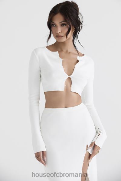 îmbrăcăminte House of CB cardigan decupat eloise ivory X4F68712