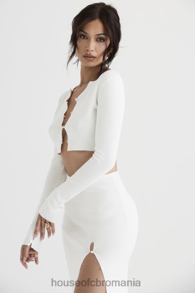 îmbrăcăminte House of CB cardigan decupat eloise ivory X4F68712