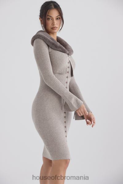 îmbrăcăminte House of CB cardigan din cașmir bej dahlia X4F68694