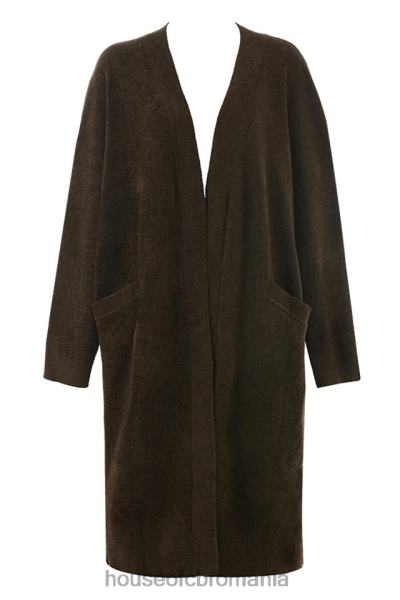 îmbrăcăminte House of CB cardigan supradimensionat tricot ciocolată chloe X4F68780