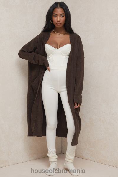 îmbrăcăminte House of CB cardigan supradimensionat tricot ciocolată chloe X4F68780