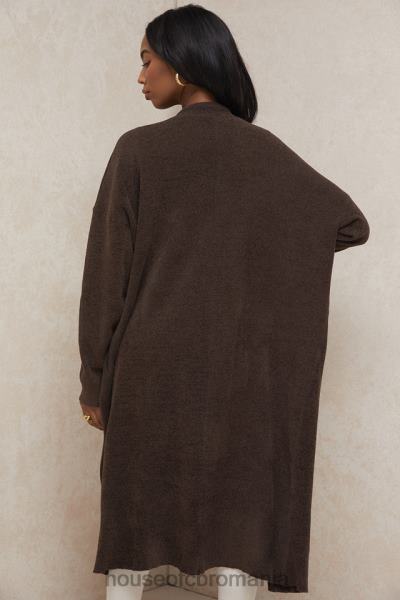 îmbrăcăminte House of CB cardigan supradimensionat tricot ciocolată chloe X4F68780