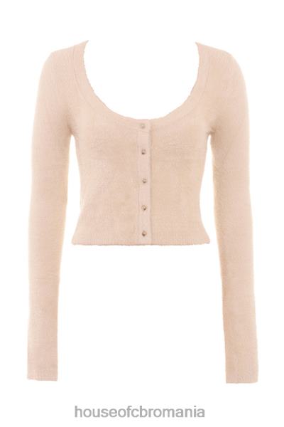 îmbrăcăminte House of CB gene bej cardigan moale pufos din tricot X4F68657