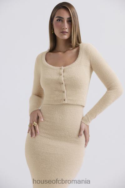 îmbrăcăminte House of CB gene bej cardigan moale pufos din tricot X4F68657
