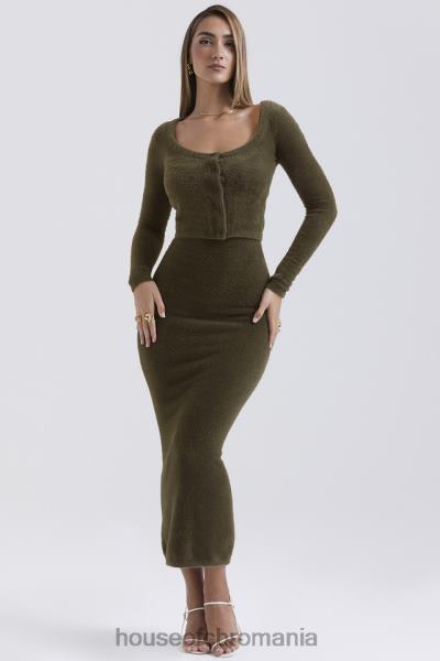 îmbrăcăminte House of CB gene kaki cardigan moale pufos din tricot X4F68658