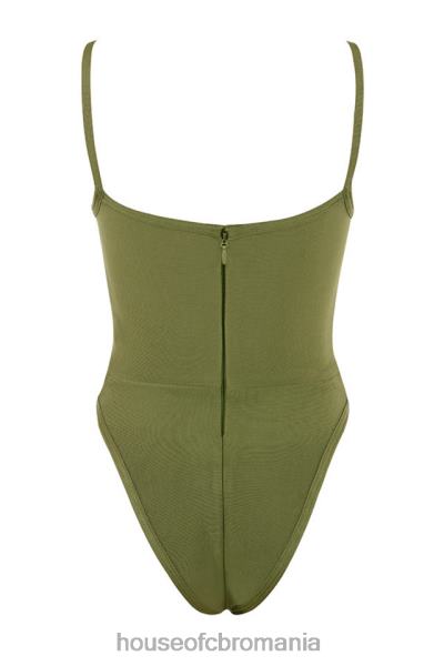 îmbrăcăminte House of CB Body cu bandaj decolteu inima kamila olive X4F68756