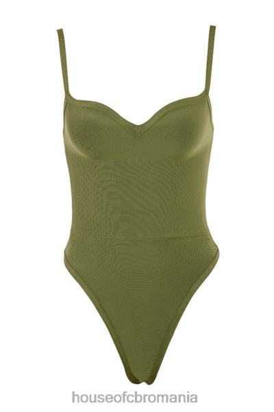 îmbrăcăminte House of CB Body cu bandaj decolteu inima kamila olive X4F68756