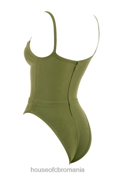 îmbrăcăminte House of CB Body cu bandaj decolteu inima kamila olive X4F68756