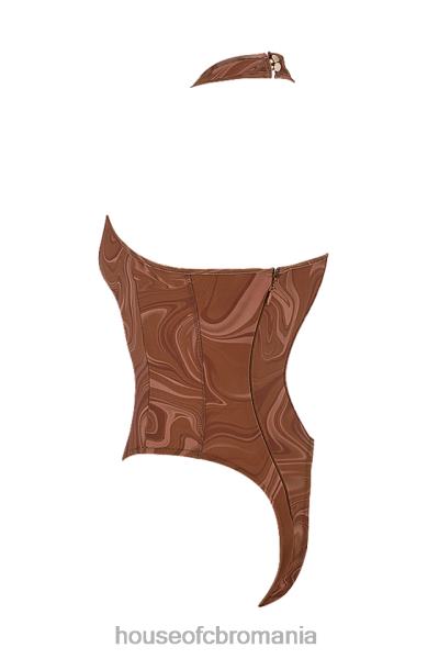 îmbrăcăminte House of CB Body cu capul cu imprimeu cacao sabine X4F68752