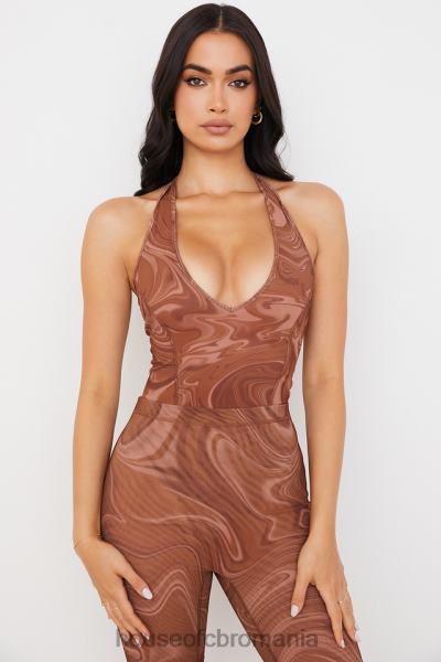 îmbrăcăminte House of CB Body cu capul cu imprimeu cacao sabine X4F68752