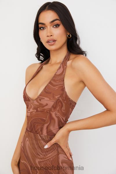 îmbrăcăminte House of CB Body cu capul cu imprimeu cacao sabine X4F68752