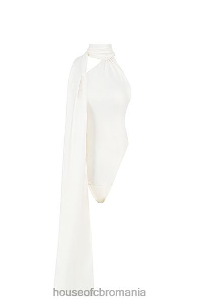 îmbrăcăminte House of CB Body cu decolteu din satin farrah ivory X4F68710