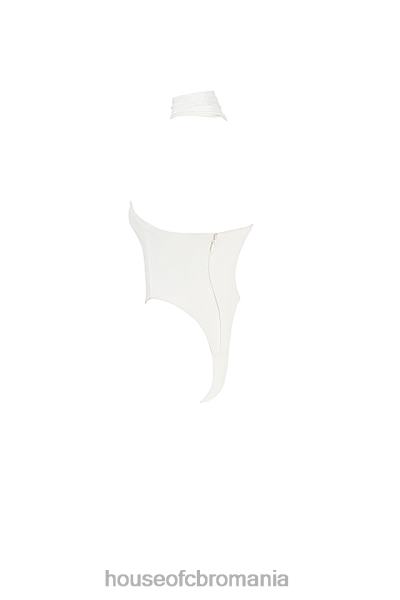 îmbrăcăminte House of CB Body cu decolteu din satin farrah ivory X4F68710