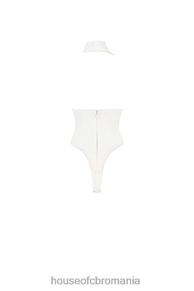 îmbrăcăminte House of CB Body cu decolteu din satin farrah ivory X4F68710
