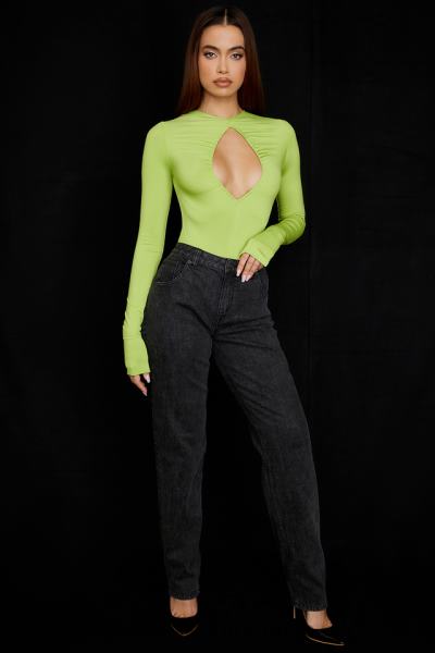 îmbrăcăminte House of CB Body cu decupaj estrelle verde lime X4F68736