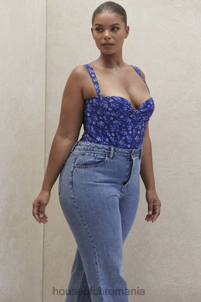 îmbrăcăminte House of CB Body cu imprimeu floral savia safir X4F68804