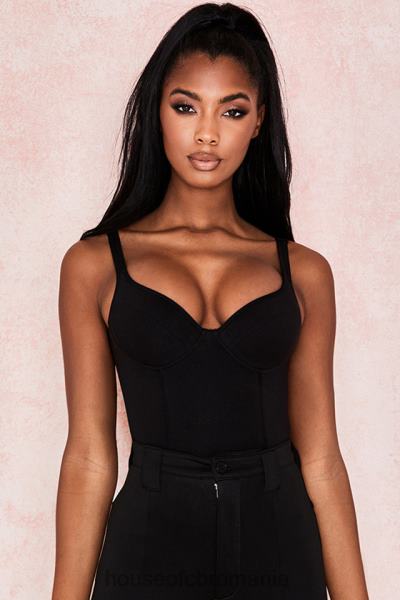 îmbrăcăminte House of CB Body din jerseu moale imani negru marn X4F68811