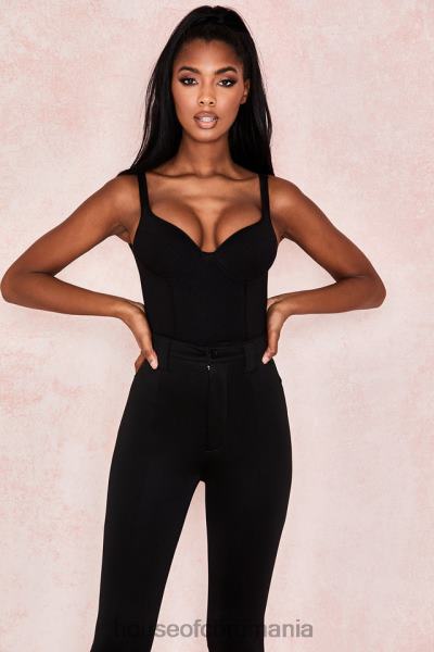 îmbrăcăminte House of CB Body din jerseu moale imani negru marn X4F68811