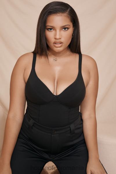 îmbrăcăminte House of CB Body din jerseu moale imani negru marn X4F68811