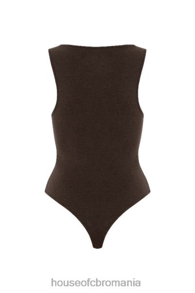 îmbrăcăminte House of CB Body maro Karisa cu decolteu în V X4F68770