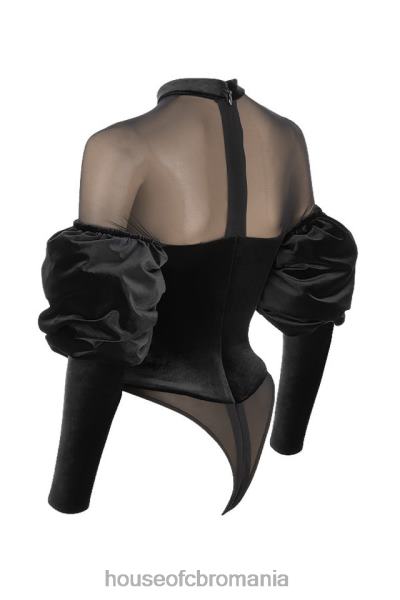 îmbrăcăminte House of CB Body monique din catifea neagră și tul X4F68775