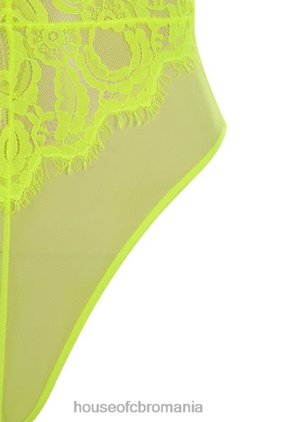 îmbrăcăminte House of CB body din dantela galben neon nadia X4F68814