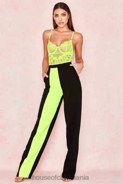 îmbrăcăminte House of CB body din dantela galben neon nadia X4F68814