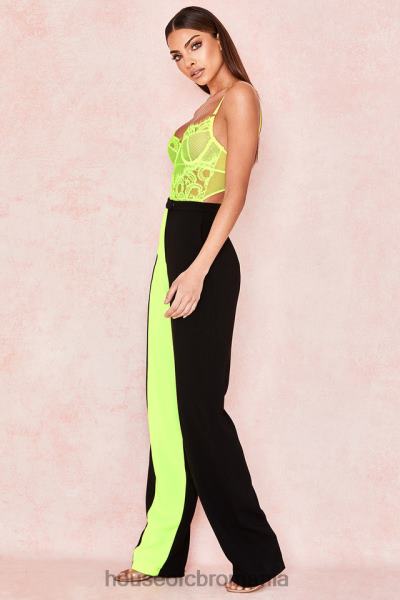 îmbrăcăminte House of CB body din dantela galben neon nadia X4F68814