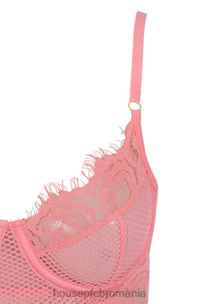 îmbrăcăminte House of CB body din dantela roz nadia X4F68818