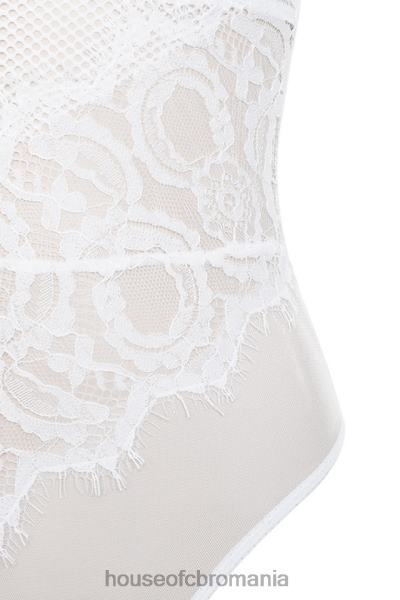 îmbrăcăminte House of CB nadia body alb din dantela X4F68820